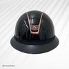 Samshield Miss Shield Shadow Glossy 2.0 Helmet Black with Rose Gold Crystal Fabric Blazon and Rose Gold trim