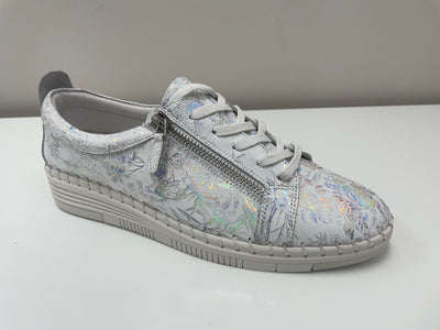 Hinako Greta Sneaker Silver Flower