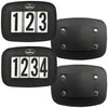 Hamag Leather Halter Number Holder Pair Of 2 Black 4 Number