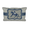 Beaux Chevaux Cushion Bleue Shield Large Horse Dark Taupe