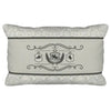 Beaux Chevaux Cushion Taupe Damask 3 Shield