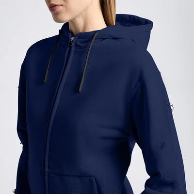 Cavalleria Toscana Ladies Zip Hoodie with Logo Sleeves