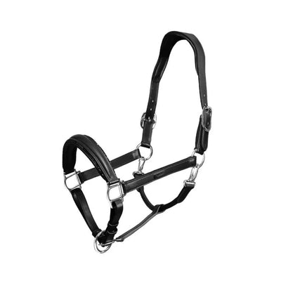 Equestrian Stockholm Glimmer Anatomic Leather Halter Black Edition