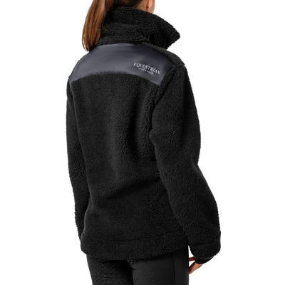 Equestrian Stockholm Teddy Fleece Jacket Black Dark Ocean