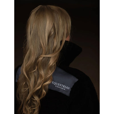 Equestrian Stockholm Teddy Fleece Jacket Black Dark Ocean