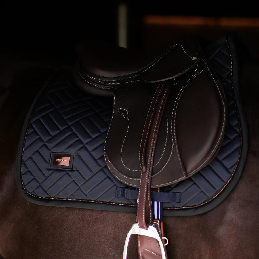 Equestrian Stockholm AP-Jump Saddle Pad Modern Dark Ocean