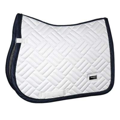 Equestrian Stockholm Jump-All Purpose Saddle Pad Modern White Navy