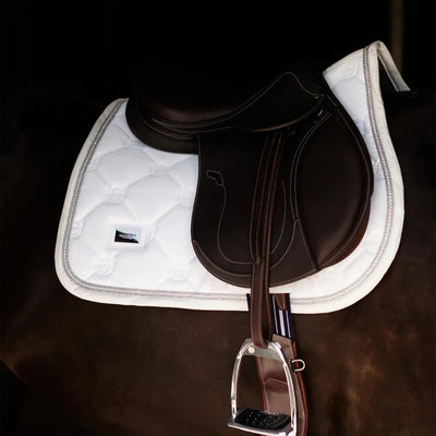 Equestrian Stockholm Jump-All Purpose Saddle Pad Timeless White Glimmer