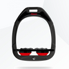 Flex-On Green Composite Inclined Ultra Grip Stirrups BLACK/BLACK/RED