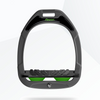 Flex-On Green Composite Inclined Ultra Grip Stirrups DARK GREY/BLACK/GREEN