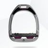 Flex-On Green Composite Inclined Ultra Grip Stirrups LIGHT GREY/ BLACK/PLUM