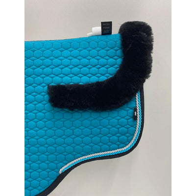 Mattes Eurofit Jump Saddle Pad Teal with Black Sheepskin Trim