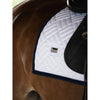 Equestrian Stockholm Dressage Saddle Pad Modern White Navy