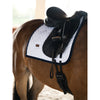 Equestrian Stockholm Dressage Saddle Pad Modern White Navy