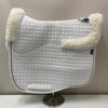 Mattes White Dressage Saddle Pad with Fleece Panels & Front and Rear trim FULL