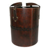 Round Leather Basket