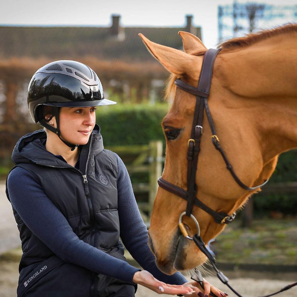 Suomy Apex Chrome Lady Glossy Helmet with Wide Visor - Horse in the Box