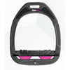 Flex-On Green Composite Inclined Ultra Grip Stirrups DARK GREY/BLACK/PINK