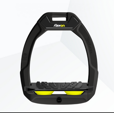 Flex-On Interchangeable Safe-On Stirrup Magnet BLACK YELLOW