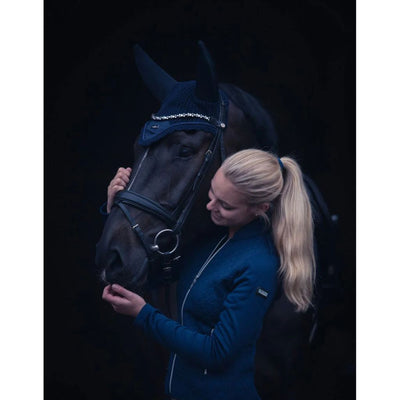 Equestrian Stockholm Soundless Bonnet NAVY/GOLD