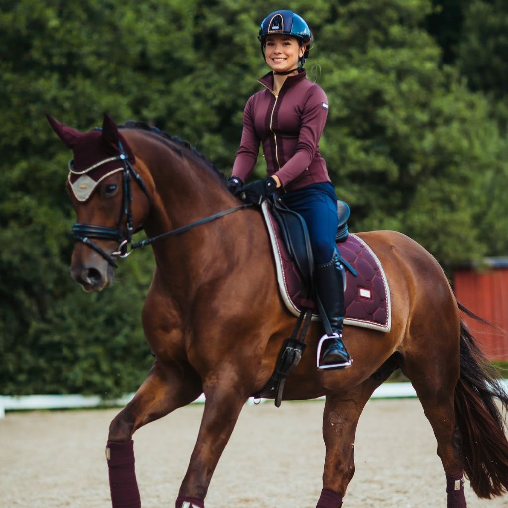 Equestrian Stockholm Jump Saddle Pad Golden Brown